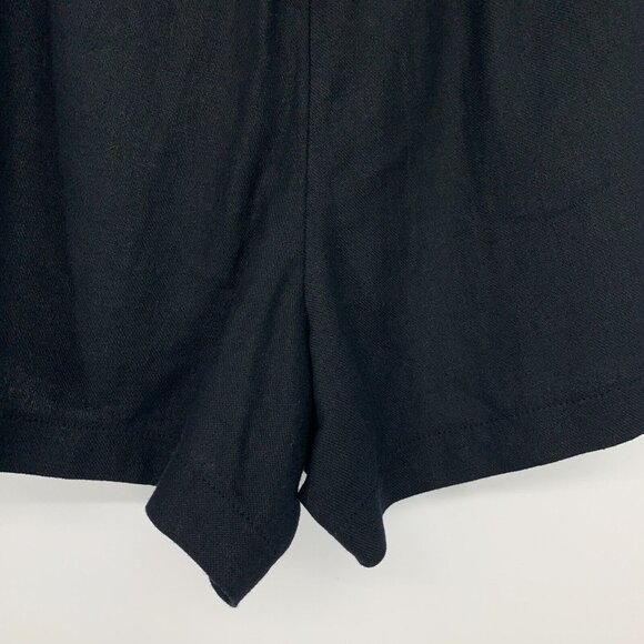 Isabel Maternity Shorts Black Linen Blend Tie Front Pull On NWT - Picture 8 of 9